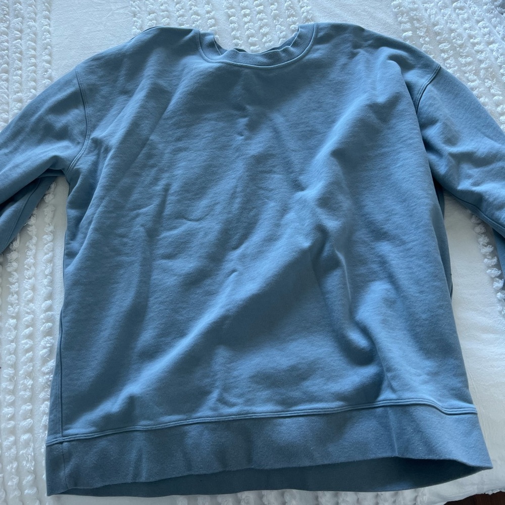 lululemon athletica Blue Crew Neck Sweater
